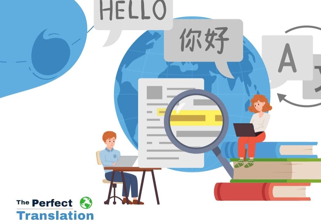 Translator and translation service vector concept, computer